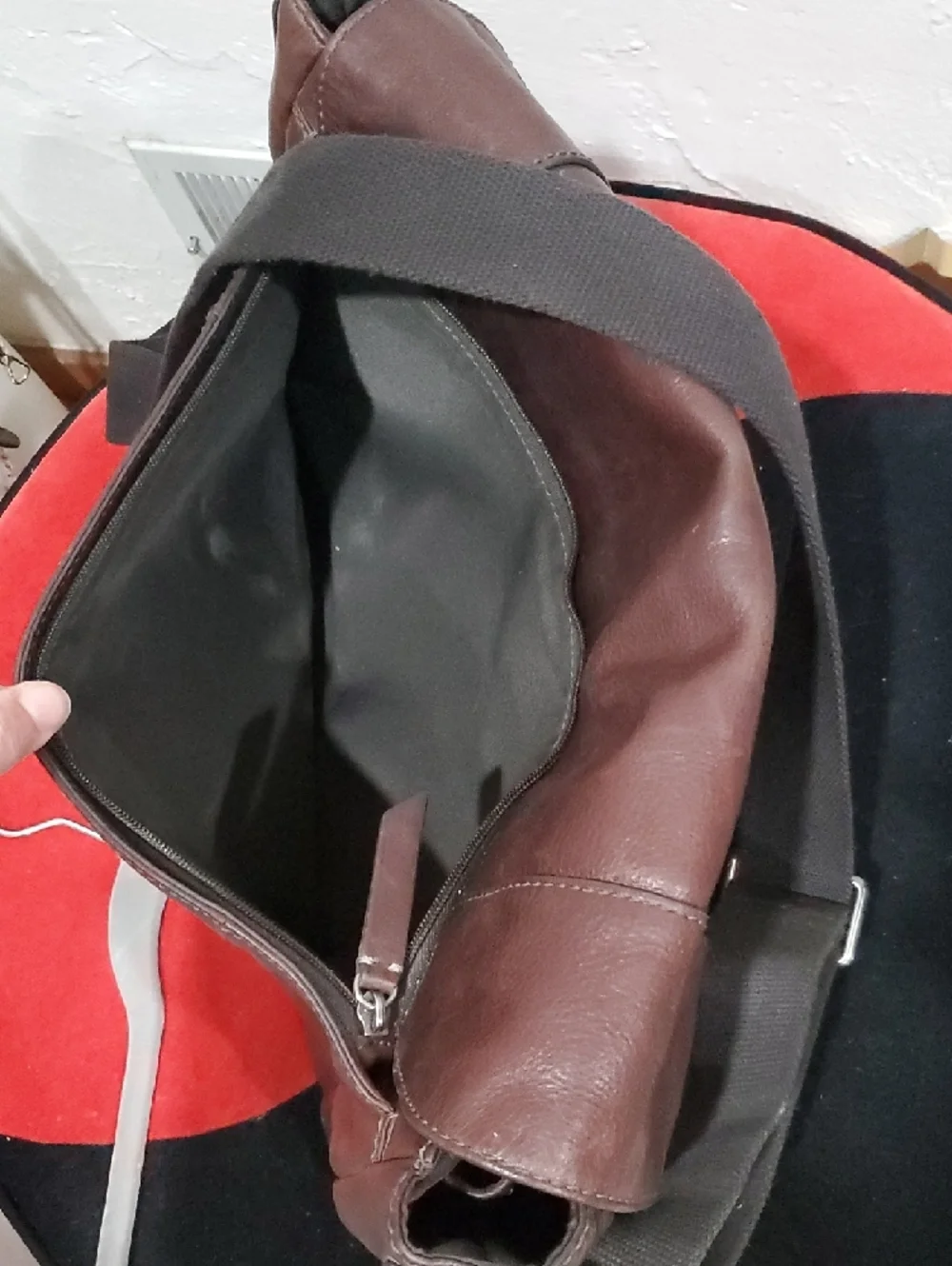 Fossil Mens Brown Leather Messenger Breif Bag In Brown